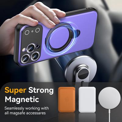 Luxury Folding Magnetic Stand Case For iPhone 17 Air 16 15 14 13 12 11 Pro Max Plus 16E XR For Magsafe Wireless Charging Cover