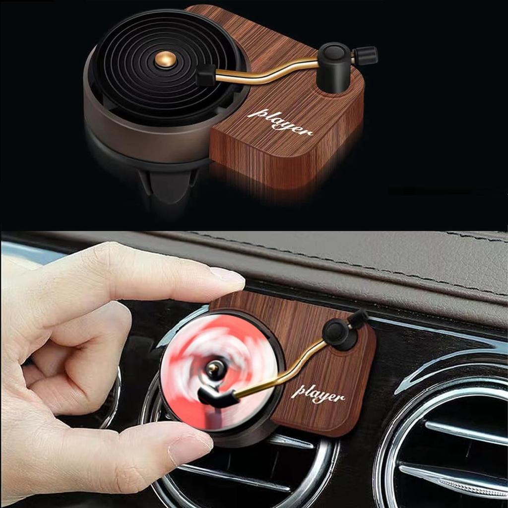 Car Air Freshener Vent Clips 20Pcs Vintage Record Player Album Cover Air Freshener, Spinning Record Design Car Decoration,Gift For Music Lovers