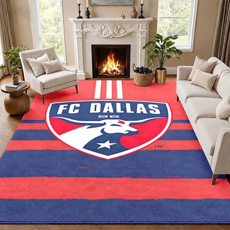 FC Dallas Carpet Door Mat for Living Room or Bedroom Protective Mat Under Chair Office Decoration Christmas Gift Birthday Present