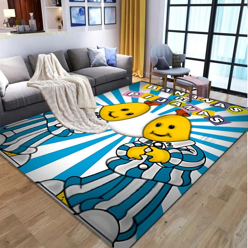 Bananas in Pyjamas Pattern Rug, Indoor/Outdoor Mat, for Picnic, Gameroom, Bedroom, Office, Living Room, Home Decor Carpet, Birthday Gift