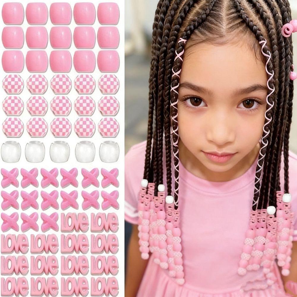 Multi-Color Colorful Hair Beads Kits DIY Painless Braiding Beads New Dreadlock Braids Decor  Girls
