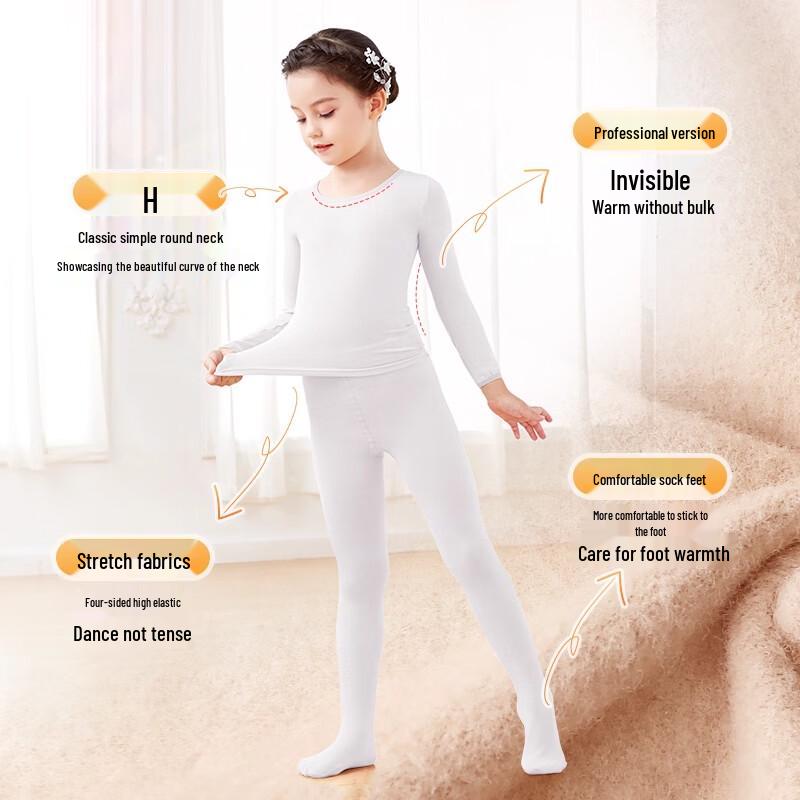 Girls  Warm Velvet Dance Base Layer Top 170