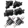 4 Plastic Gearboxes and 2 Metal Differentials (144001) for 114 Scale RC Cars
