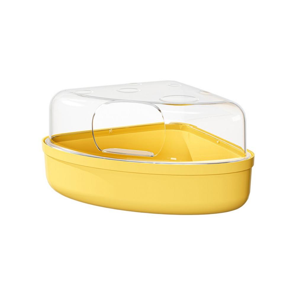 Transparent Hamster Sand Bath Box Escape-Proof Hamster Toilet for Mice Gerbil Golden Bear
