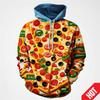 Men's Clothing 3D Printed Funny Food Pizza Hoodie Men's Streetwear Men's Oversized Hoodie Pullover Men's Autumn Hoodie