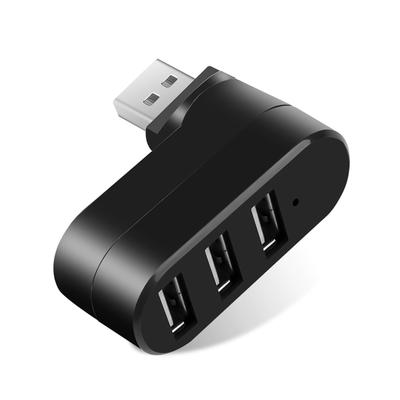 Mini USB 3 Port Combo Bus Rotatable USB USB Port High Speed Data Portable Hub, USB2.0 Hub, Powered, 90°/180° Hub, Expansion, Transfer, Lightweight,