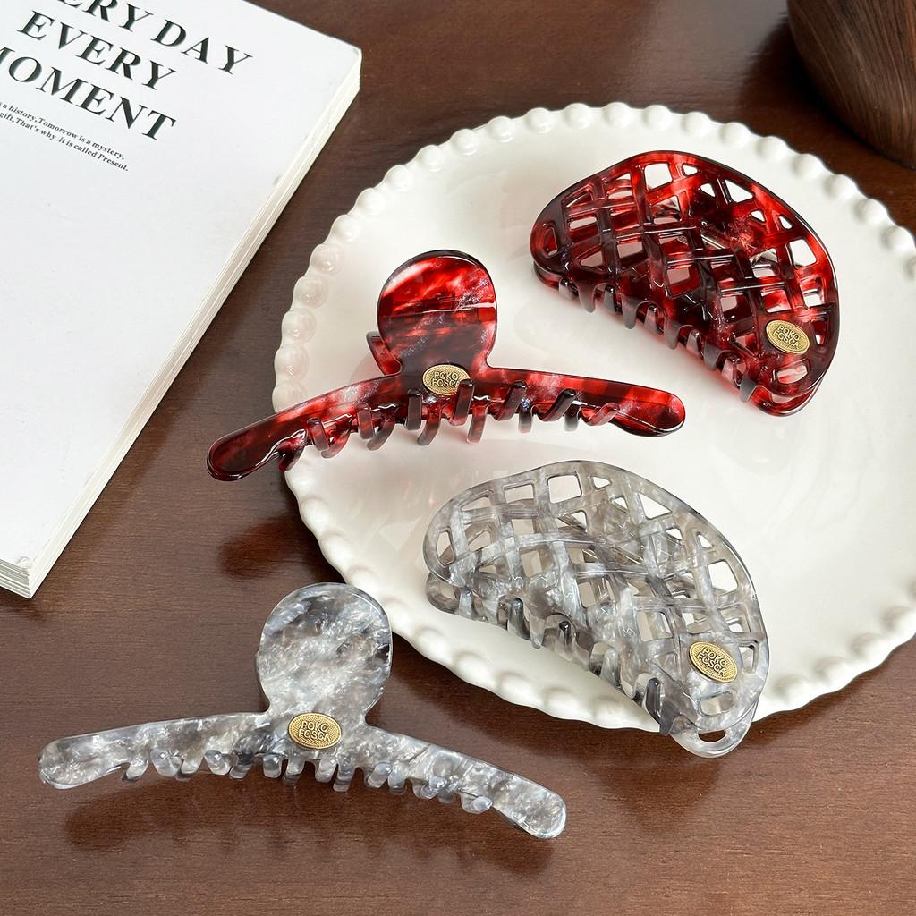 Handmade Chic Acetate Hair Claw Clips For Effortless Updos In Fashionable Colors