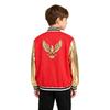 Unisex Metallic Eagle Print Back Bomber Jacket Long Sleeve Color Blocking Outerwear for Kids Dance Street Style