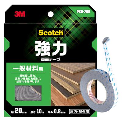3M Scotch for General 20mm 10m Double-Sided Tape, Strong, Materials, Metal, Wood, Wide, Long, KH-20R
