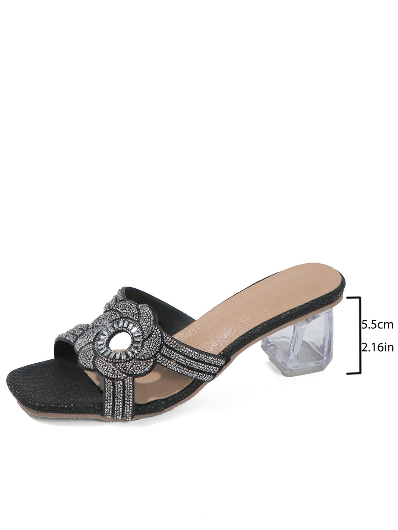 Мода Мода Кристалл Плоский каблук Женские тапочки Летняя обувь для ходьбы Уличные — фото 8