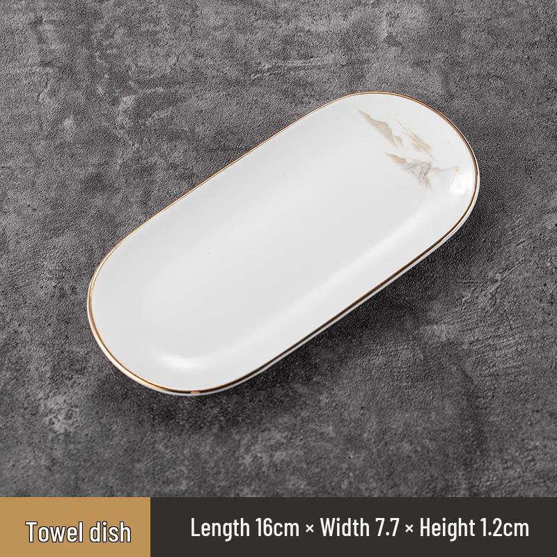 Gold Rimmed Bone China 9-Piece Banquet Tableware Set