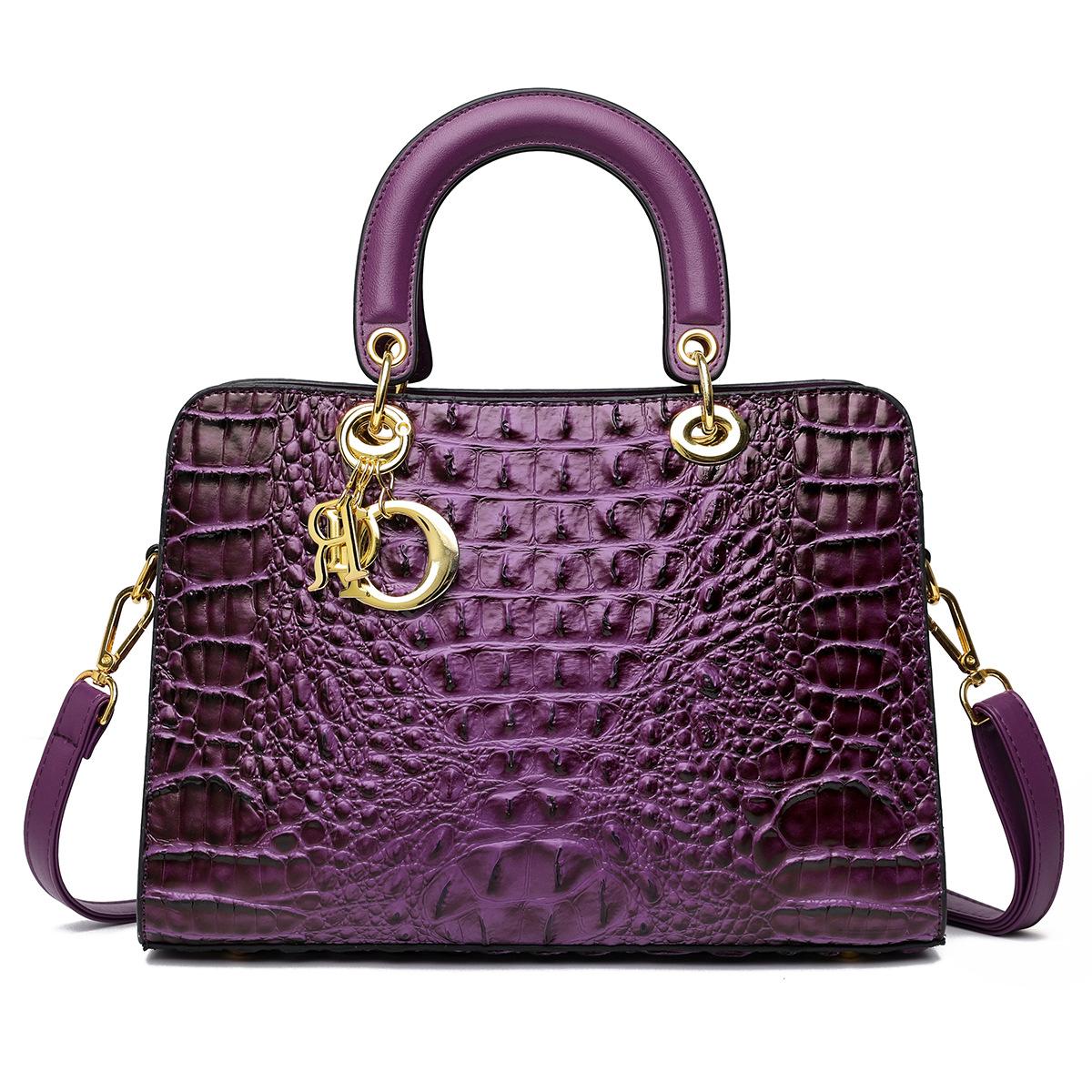 

Нова преміальна текстурована сумка-тоут - Бутикова якість, просторі сумки кросбоді та тоут для повсякденних подорожей та поїздок на роботу фіолетовий