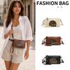 Women Vintage Elephant Embossed Crossbody Bag, Soft PU Leather Mini Shoulder Purse, Ethnic Style Zippered Clutch for Daily Use