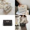 2024 New Korean Style Woven Plaid Mini Shoulder Bag Street Fashion Pu Crossbody Bag