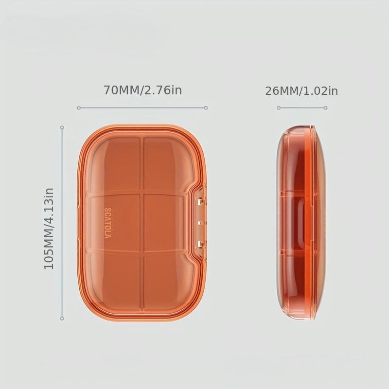 6Girds Mini Medicine Pills Box Drug Storage Box Pills Dispenser Pill Organizer Tablet Pillbox Case Container Pastillero Portable