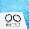 Saddle Clamps Washers Nuts Tube Chlorinator Tubing Off-Line Pool Accessories 2 Sets New Pipe: 4ft High-quality