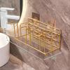 Accessible Luxury Electric Toothbrush Rack Punch-Free Toilet Bathroom Wall Hanging Toothbrush and Cup Toothpaste Storage Rack