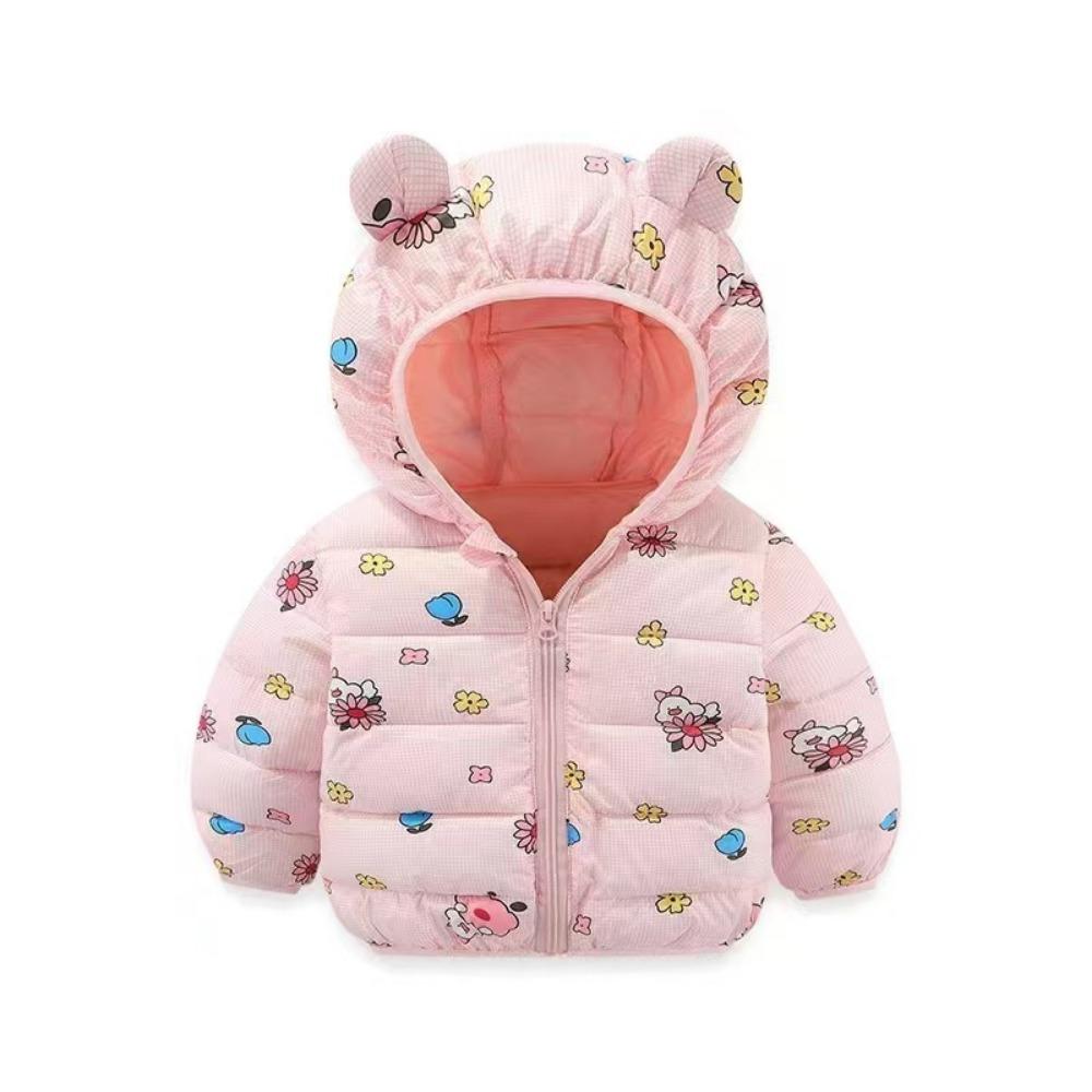 Autumn and Winter Cartoon  Jacket Children's Down Cotton Clothes Boys and Girls Cotton Clothes Children 2-6 Years Old Light Baby Jacket