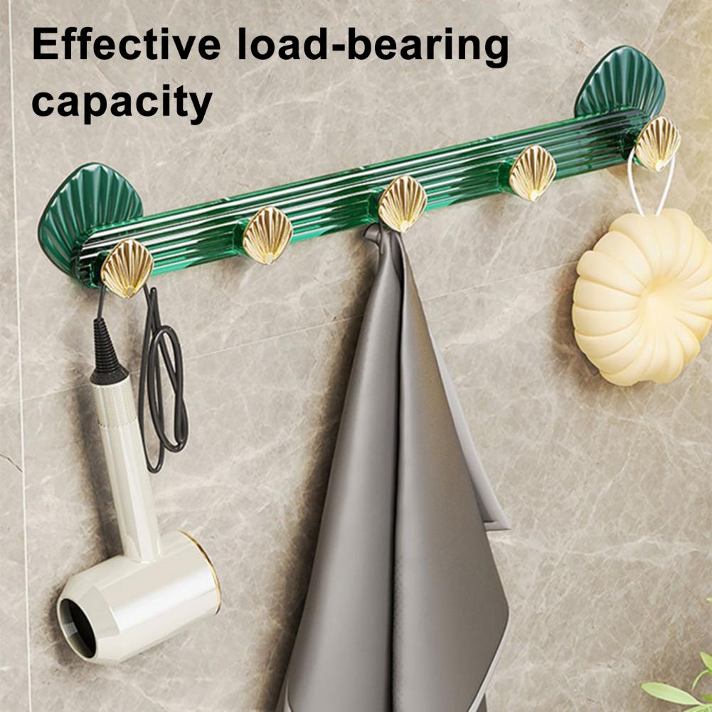 Wall Hook Adhesive Wall Hook Wall Mounted Coat Hooks Shell Design Heavy Duty Adhesive Entryway Hanger Decorative Rust for Towels