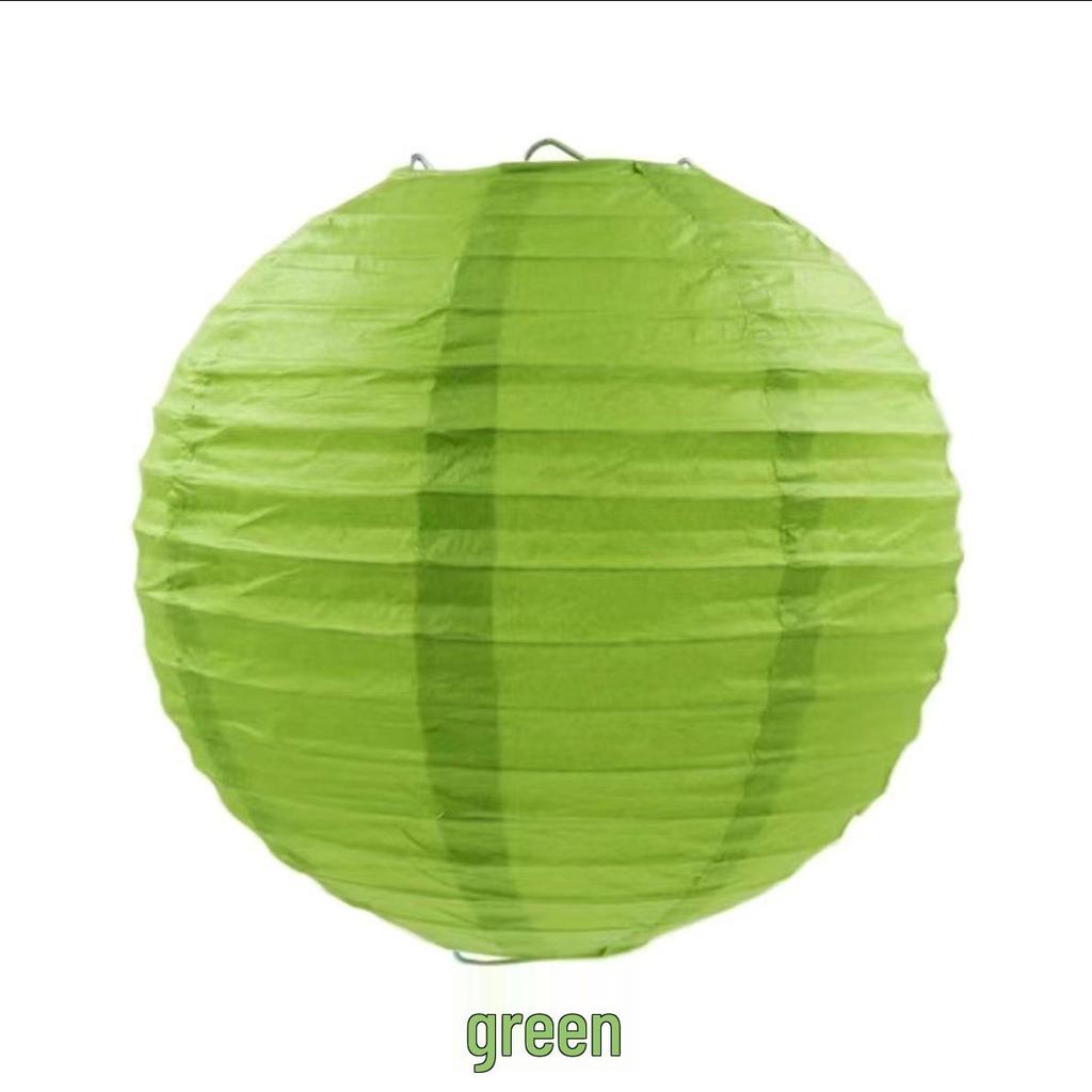 Solid Color Round Paper Lanterns for Wedding Room Decoration