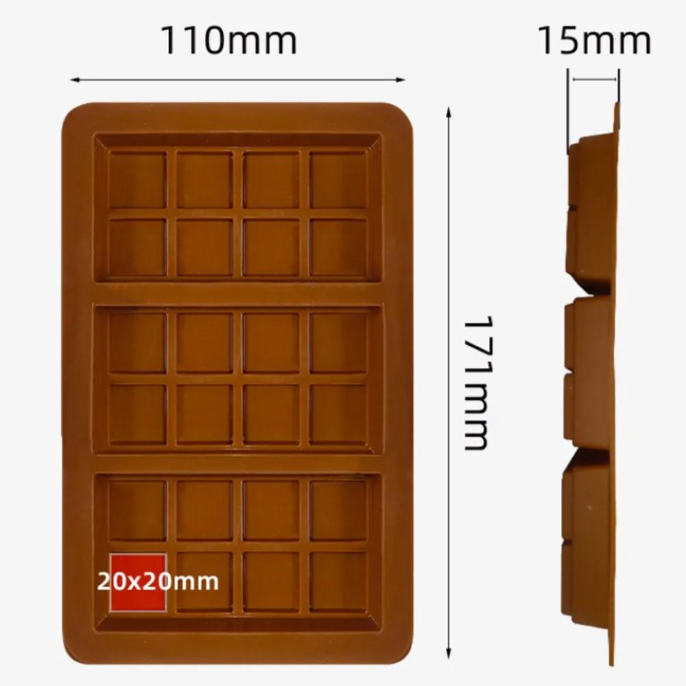 

3-in-1 Silicone Chocolate Bar Mold Dubai Luxury Candy Bar Break Apart Molds for Baking DIY Professional Dessert Making Tool