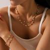 Titanium Steel Daisy Pendant Necklace For Women Simple Flower Jewelry Bracelet Set Long Lasting