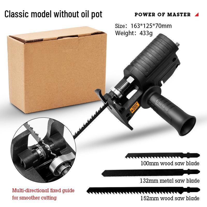 High-Power Quick-Install Cutting Tool: Reciprocating, Jigsaw, Saber, Drill, Chainsaw Accessories