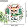 Christmas Decoration Sign,indoor Hanging decorations,2D Flat Wooden Products with Deer pattern,Christmas Gifts for Friends and Family