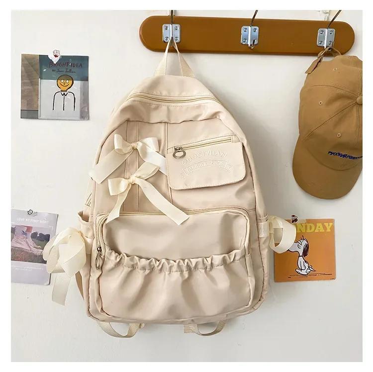 1 Pcs Korean Junior High Student Girl Backpack New Fresh And Sweet Middle School Bag High Capacity