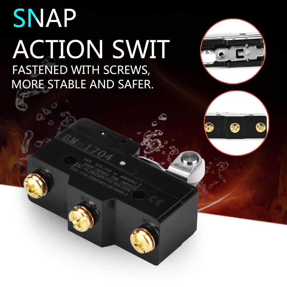 1Pc Momentary Limit Micro Switch Small Stroke Switch Snap Action (BM1704)