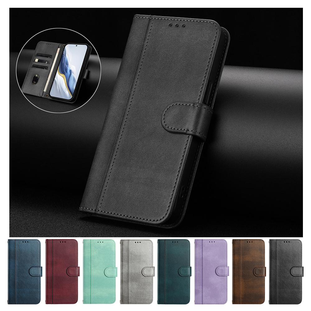 Retro Leder Klapphandy Brieftaschenhülle für Samsung Galaxy A07 A14 A15 A16 A17 A23 A24 A25E A25 A33 A34 M56 M55 M36 M35 Ständer Abdeckung