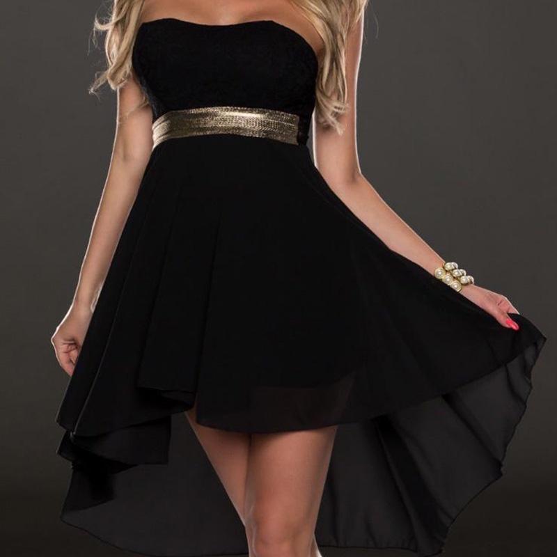 

Элегантное женское платье без бретелек из шифона с плиссировкой и высокой талией для подружки невесты XL（Tag XL=US M）