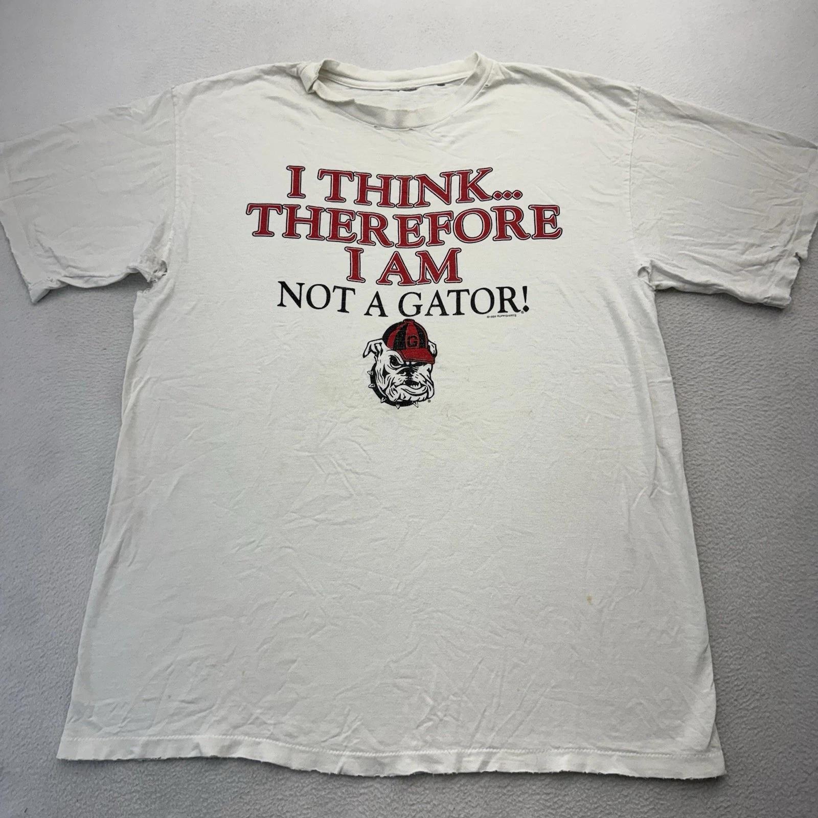 Винтажная футболка University of Georgia Bulldogs 90-х годов, размер XL, одинарный шов, потертая 4XL