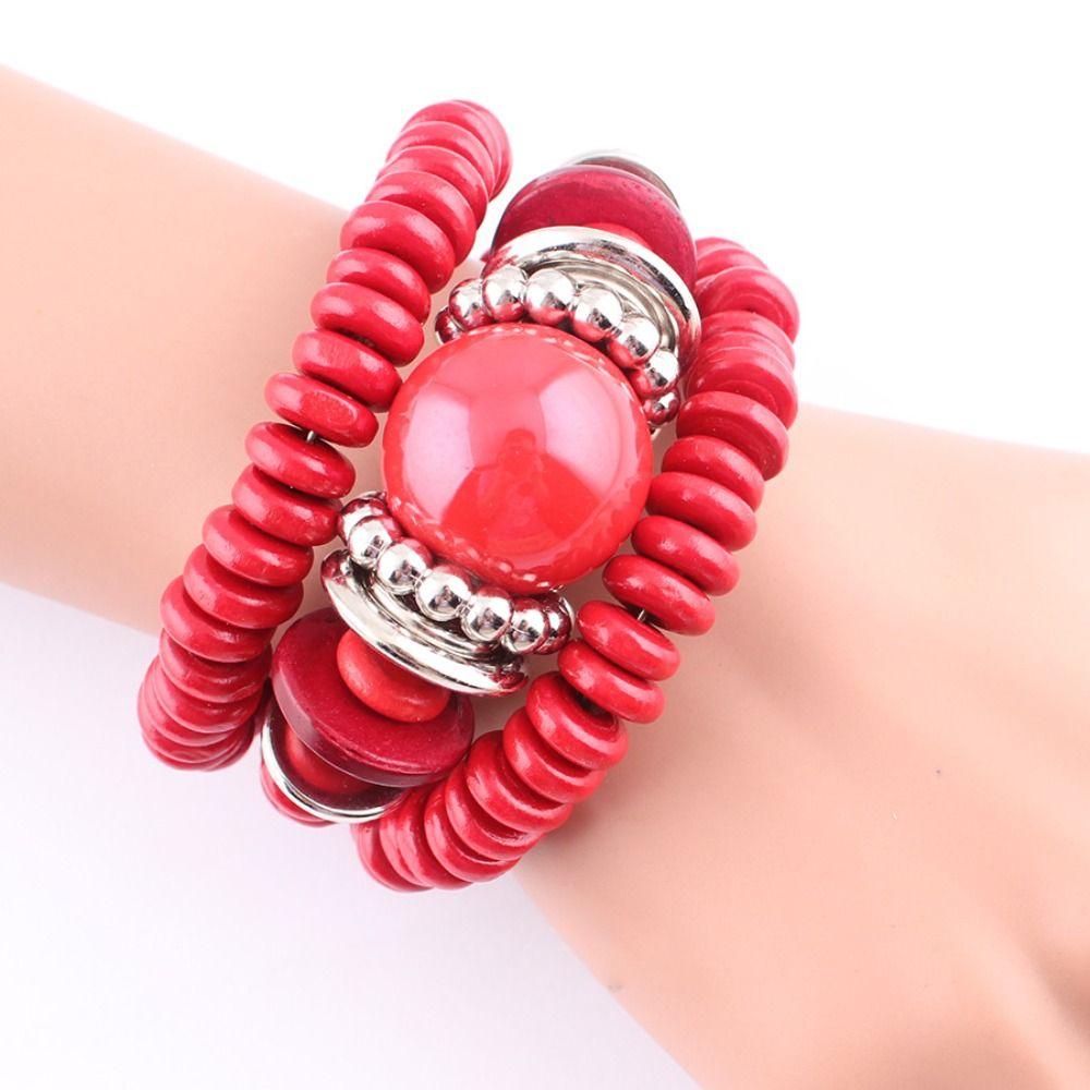 Stacking Beaded Cuff Bracelet Gold Color Fashion Wrist Jewelry New Bohemian Bracelet