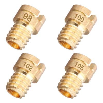 Jetsetmoto Hauptdüse #98#100#102#105 Keihin Rund/Klein (5X6.7) KEIHIN PC18/PC20/PB16/PB18/CVK20 4 Überhauptdüse Set Keihin