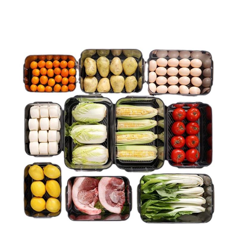 

Contenedor de almacenamiento para refrigerador, organizador de alimentos, caja sellada para cocina