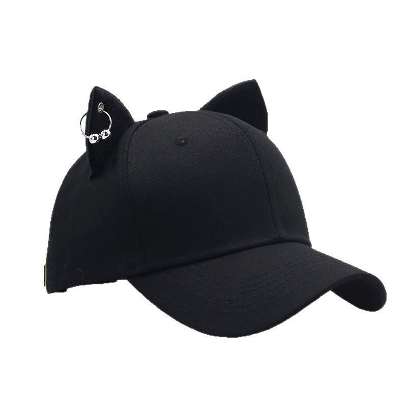 Spring and summer earrings three-dimensional cat ears baseball cap children sweet and cute versatile age-reducing cap show small face