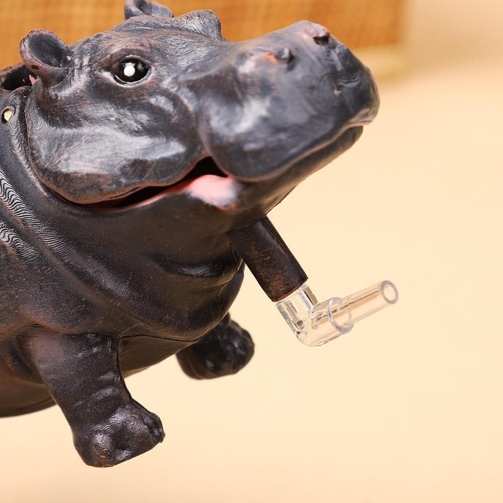 Efficient Hippo Oxygen Pump Pneumatic Aquarium Hippo Ornament Fish Tank Filter Turtle Tanks