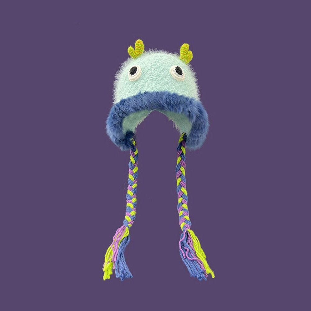 Cloth Accessories Kawaii Funny Hat Knitting Ear Protection Hat Outdoor Cartoon Plush Hat  Boy