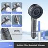 One-Key Stop Water Shower Head 4 Modes Shower Sprayer Head High Pressure Showerhead  Home Shower