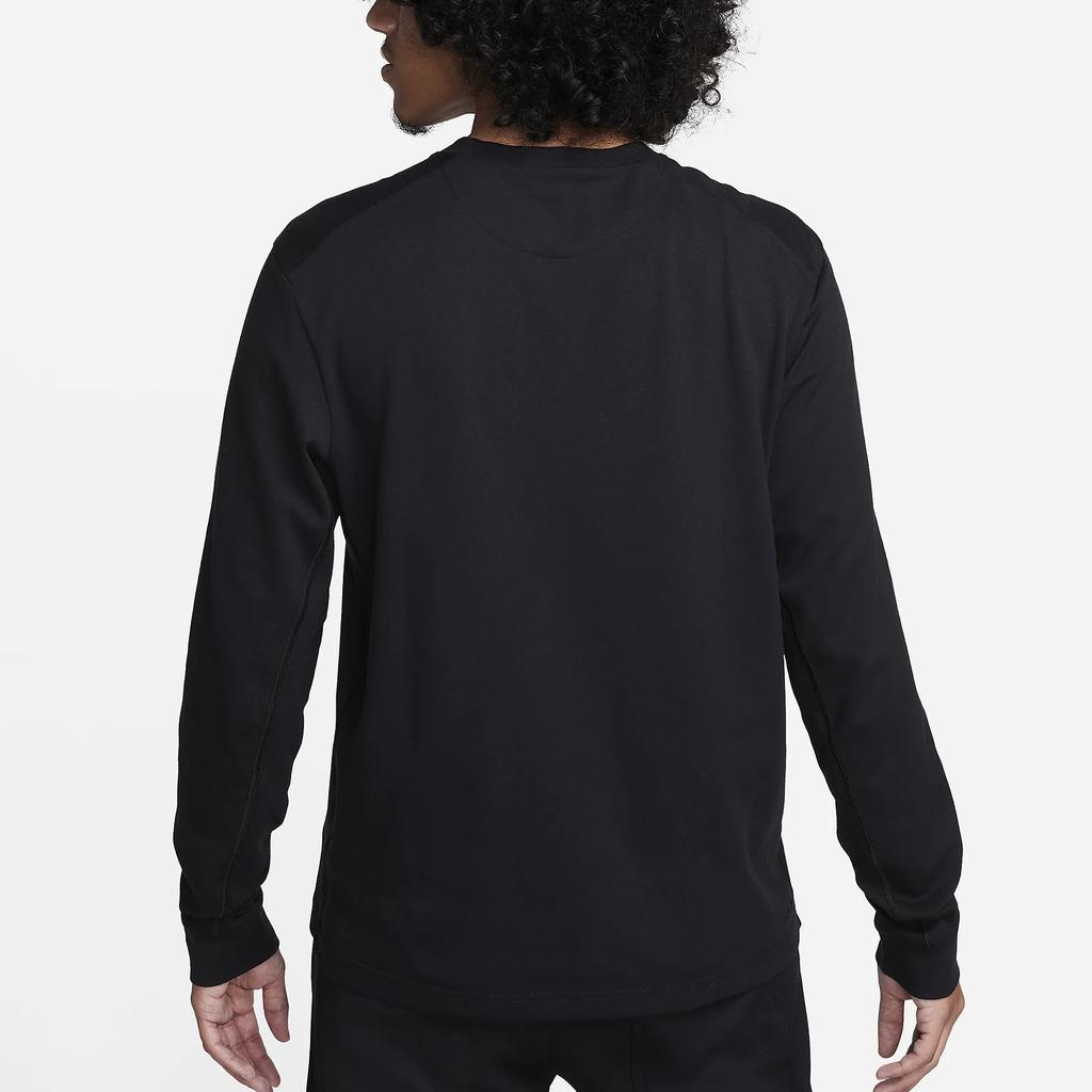 Nike Primary Logo Crew Neck Long Sleeve Sports T-Shirt Men Tops Black FB8585-010