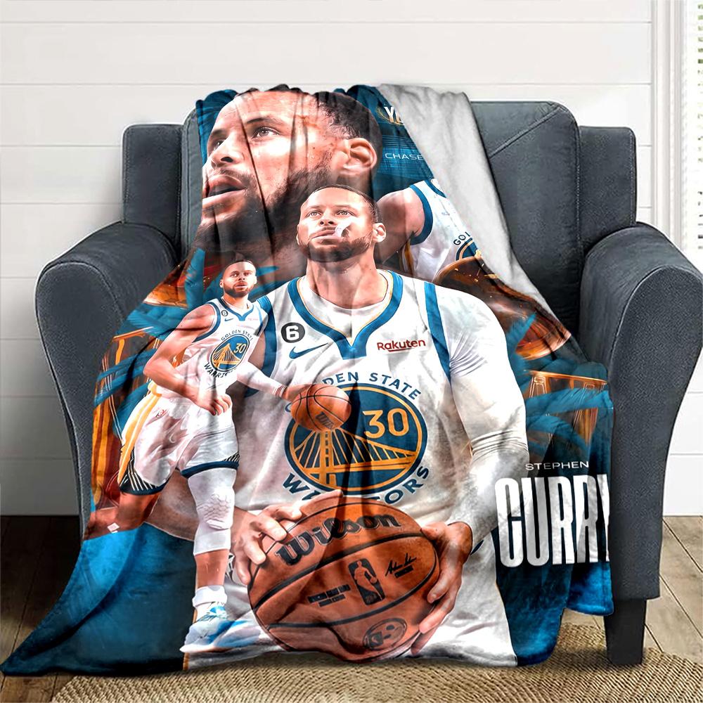 Curry Action Poster Customize Text Blanket Cozy Personalized Blanket Soft & Cozy Suitable for Picnics Nap Chair Sofa for All Occasions