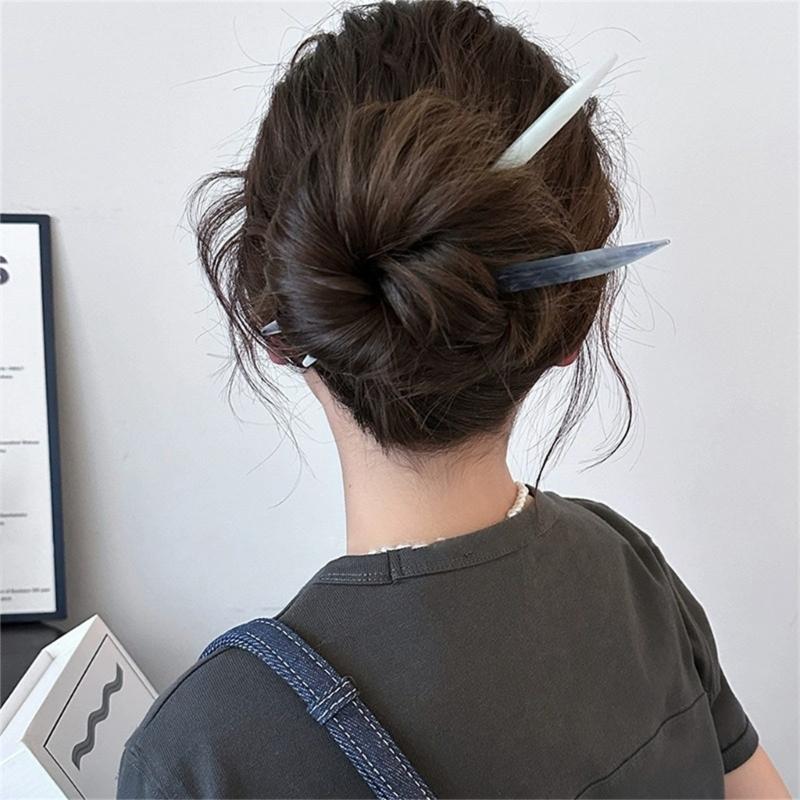 Acetate Hair Stick For Secure Bun Updos Classical Design Hairpin For Women Daily Use And Special Occasion Dressingup