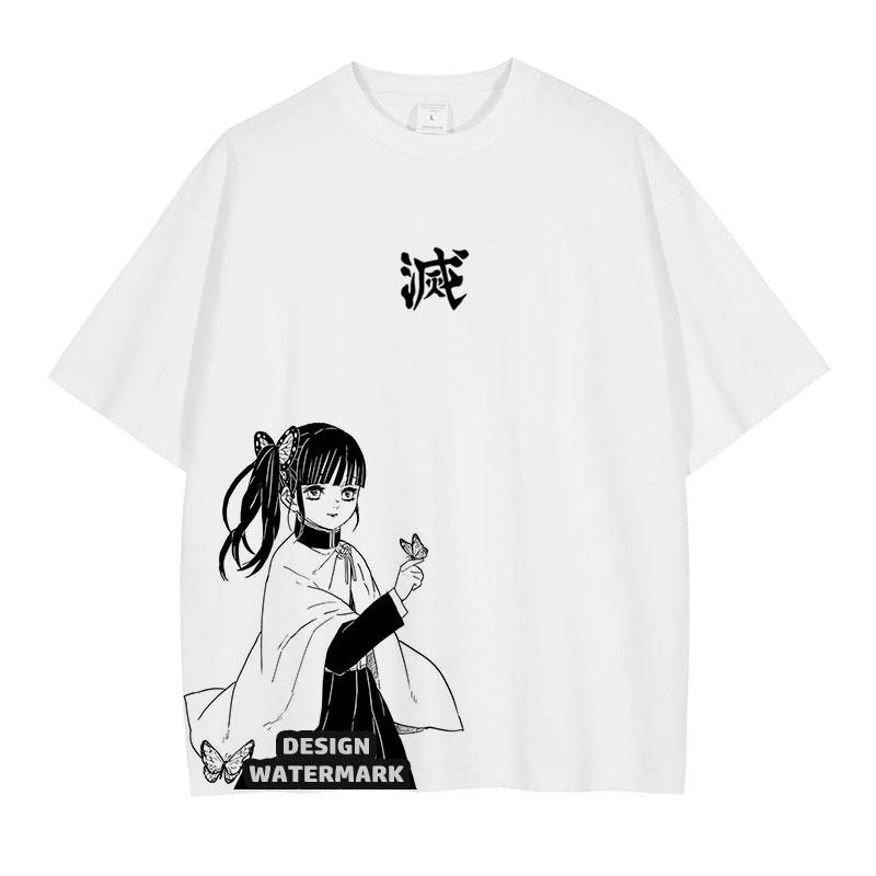 Anime Inosuke Tshirts Oversized Vintage Washed KKimetsu No Yaiba T Shirt Tanjirou Zenitsu Kyoujurou Tops Tees Man Cotton