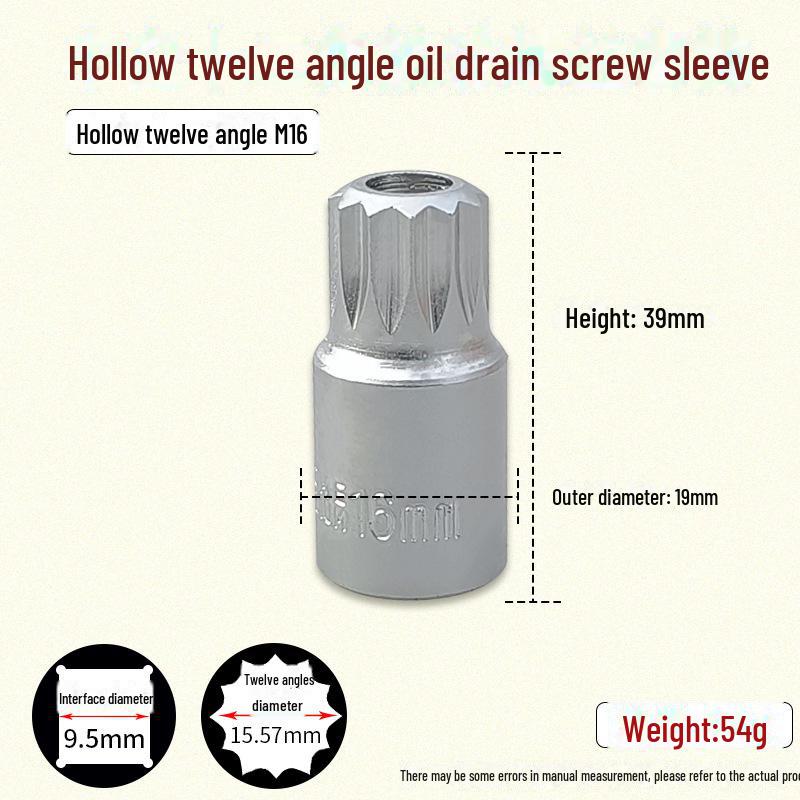 Zestaw śrub do miski olejowej z łbem sześciokątnym i kwadratem 4-kątnym Klucz nasadowy do skrzyni biegów