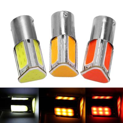 1x COB White LED Single Two Contact 1157 Bay15d P21/5w Car Led Turn Lamp 1156 Ba15s P21w Auto Brake Lamp 12v Red Yellow Diode