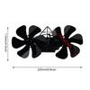 Home Improvement Fireplace Fan Aluminum Black Blade Fireplace Fan Double Heads Thermoelectric Module Wall Mounted