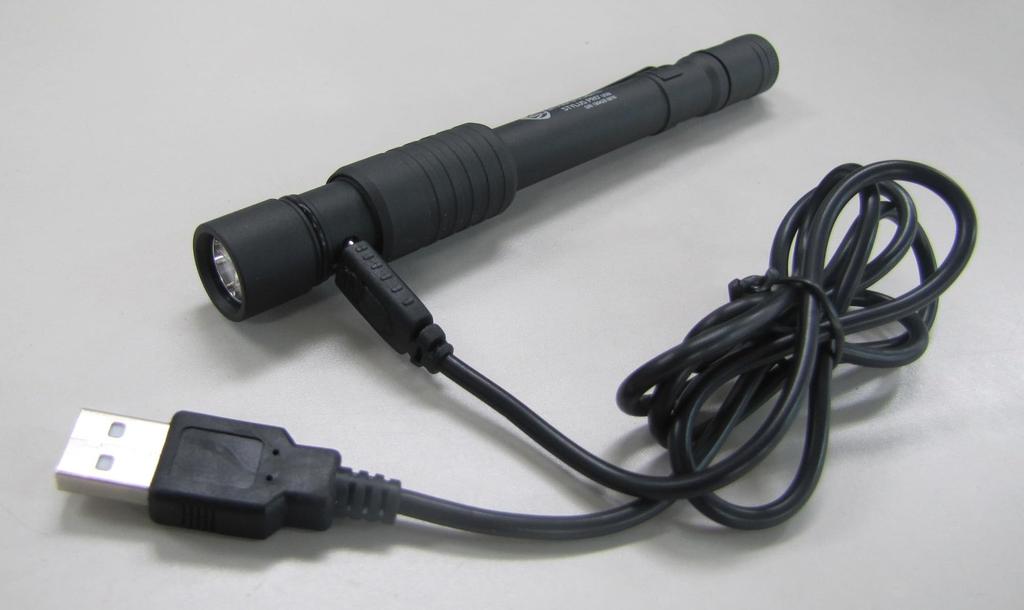 Esco Rechargeable Flashlight/LED (Pen-Shaped, Black) EA758SG-9