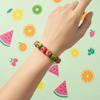 Resin Summer Dopamine Wrist Jewelry Cartoon Y2K Beaded Bracelet  Theme Park Travel Outfits