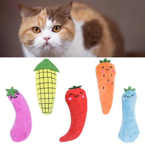 

Игрушка для кошек в форме овощей, плюшевые зубы, моляры для кошек, котят, игрушки